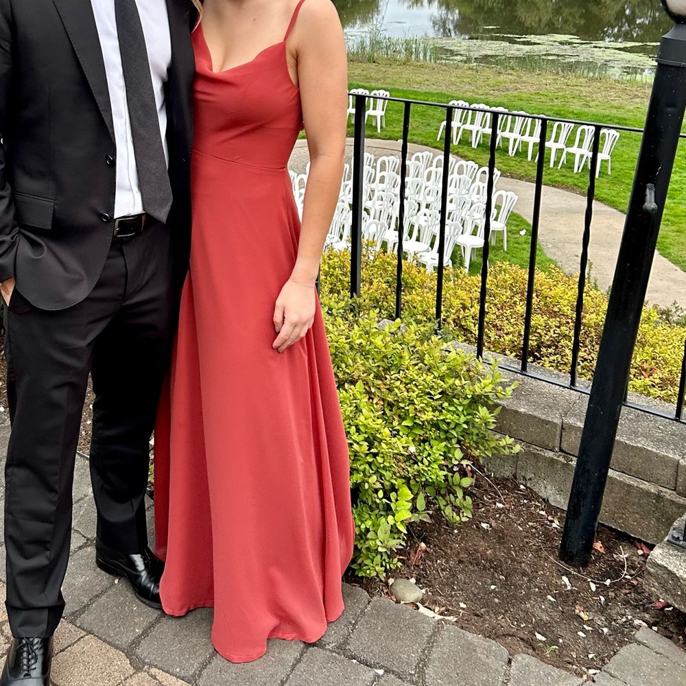 Azazie Terracotta Bridesmaid Dress